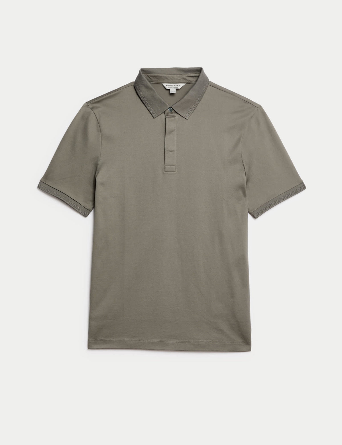 Saf Pamuklu Kısa Kollu Polo Yaka T-shirt