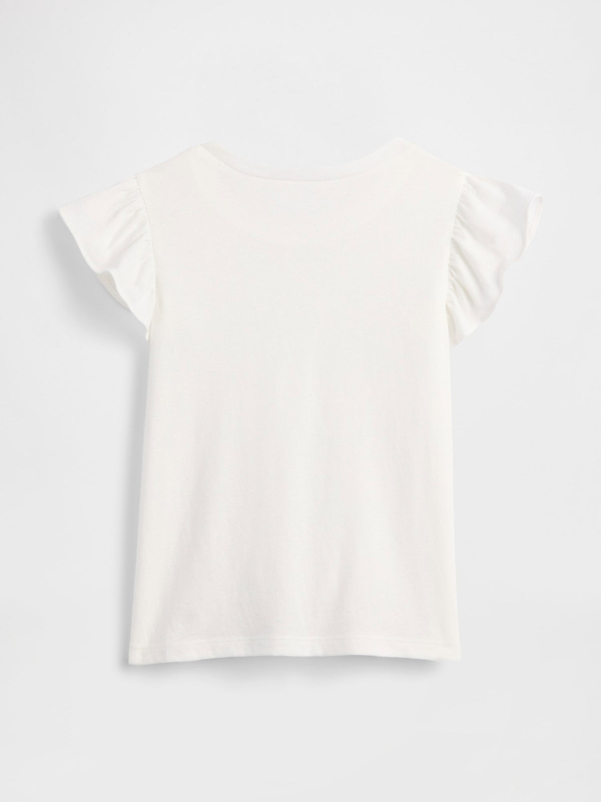 Beyaz Flutter Sleeve T-shirt
