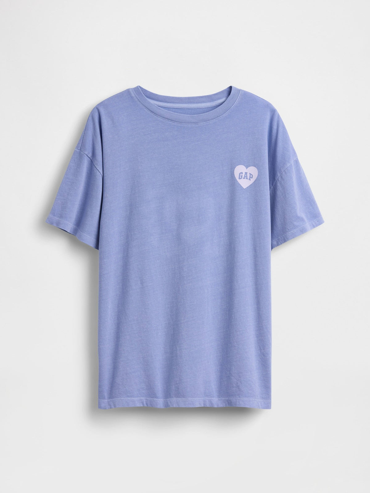 Açık Mavi Gap Kalp Logo Oversized Tunik T-shirt