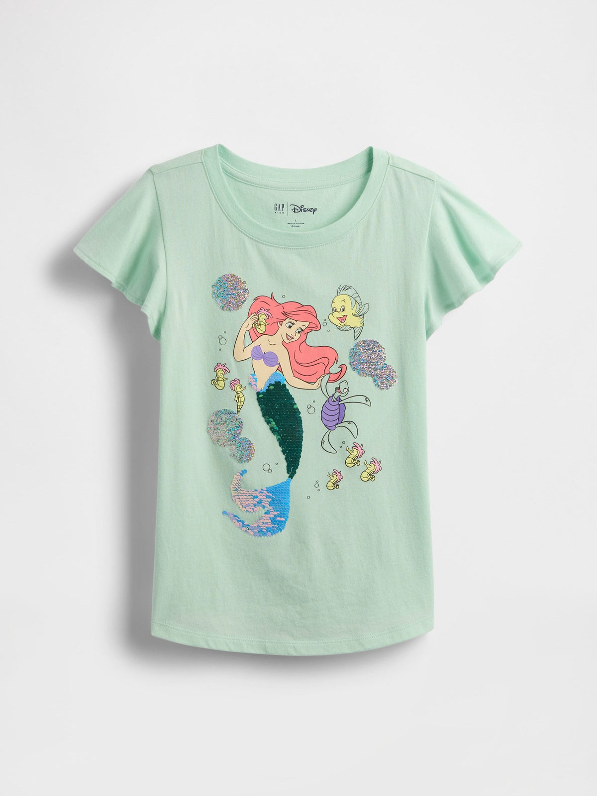 Açık Yeşil Disney Grafik Baskılı T-shirt