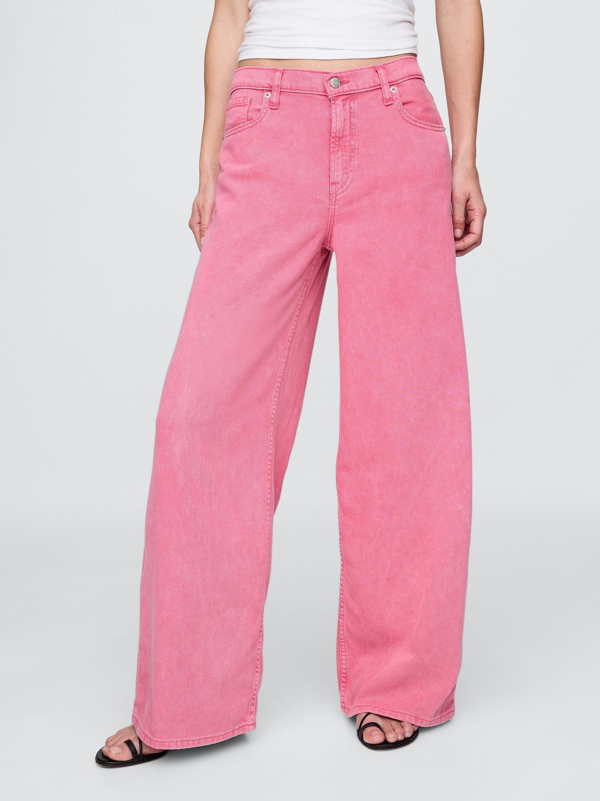 Pembe Mid Rise Ultrasoft Baggy Jean Pantolon