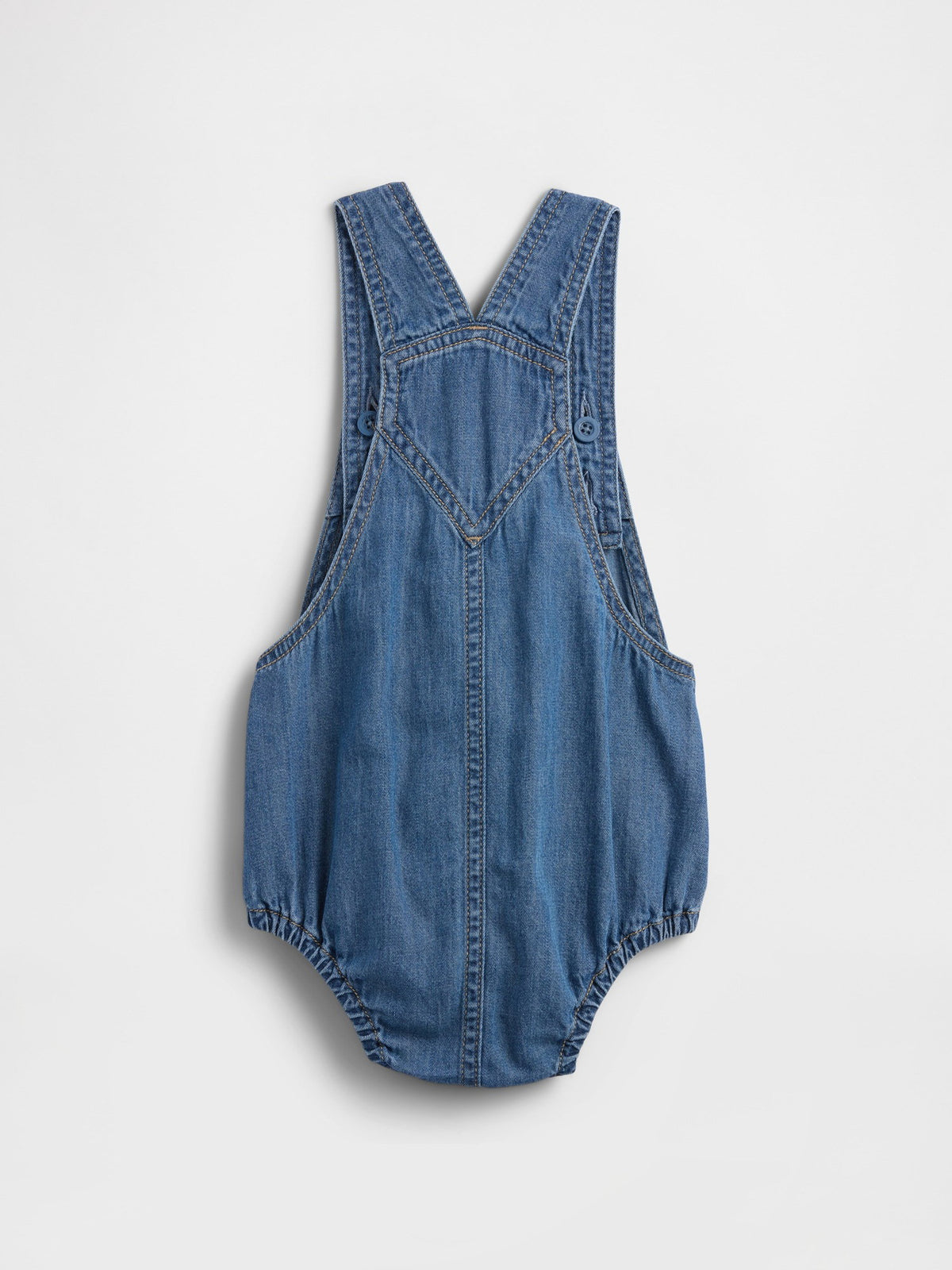 Mavi Baby Nakışlı Denim Tulumu