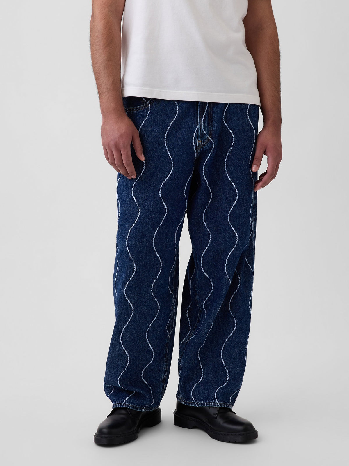 Mavi Gap × Hfr Işlemeli Baggy Jean Pantolon By Daveed Baptiste