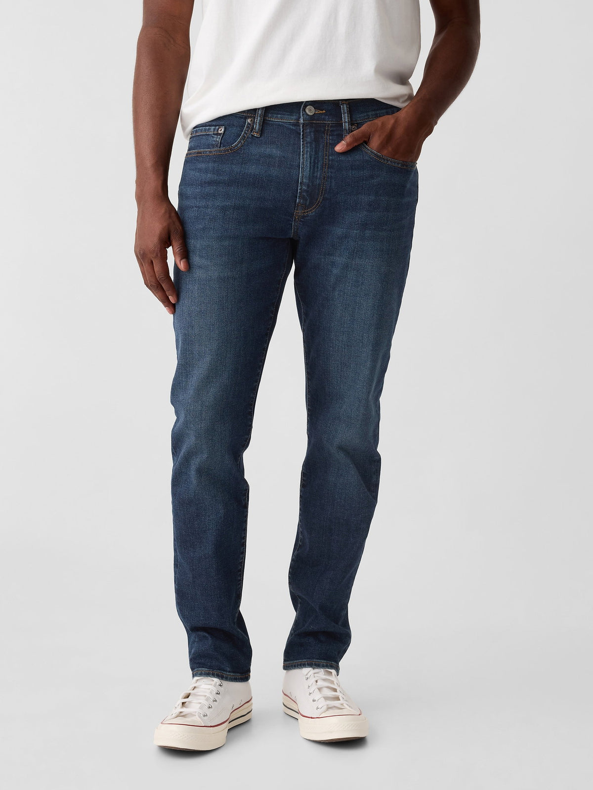 Koyu Mavi Slim Gapflex Jean Pantolon