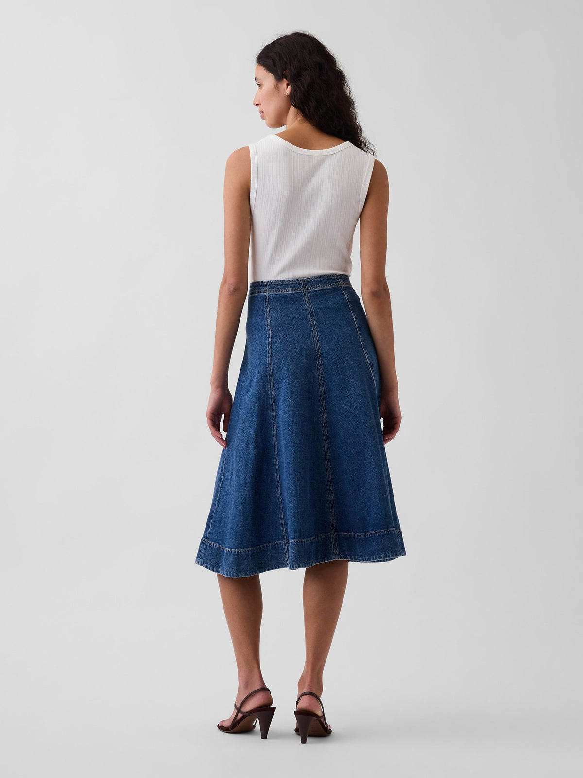 Mavi Denim Midi Tulip Etek