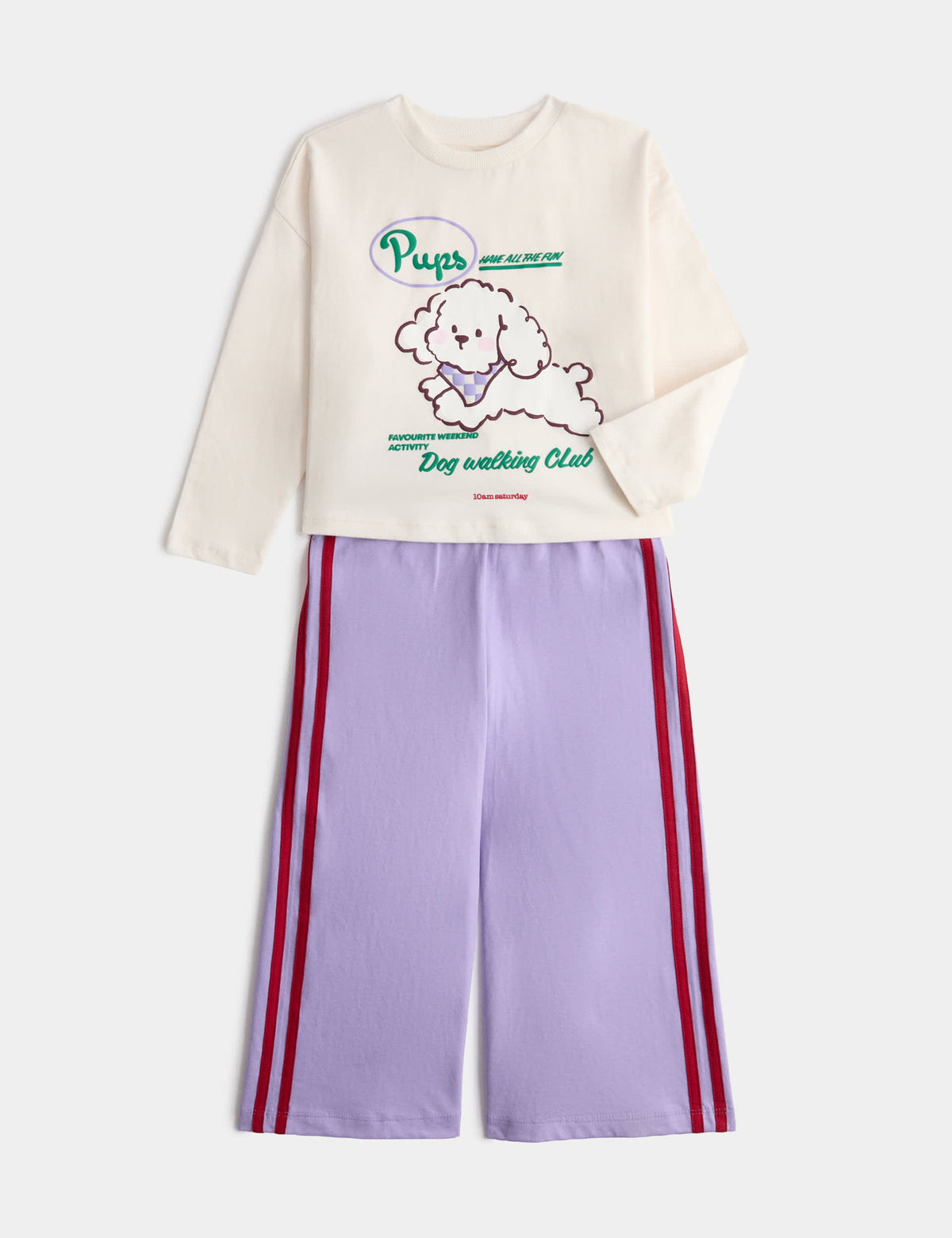 Saf Pamuklu Çocuk Pijama Takımı