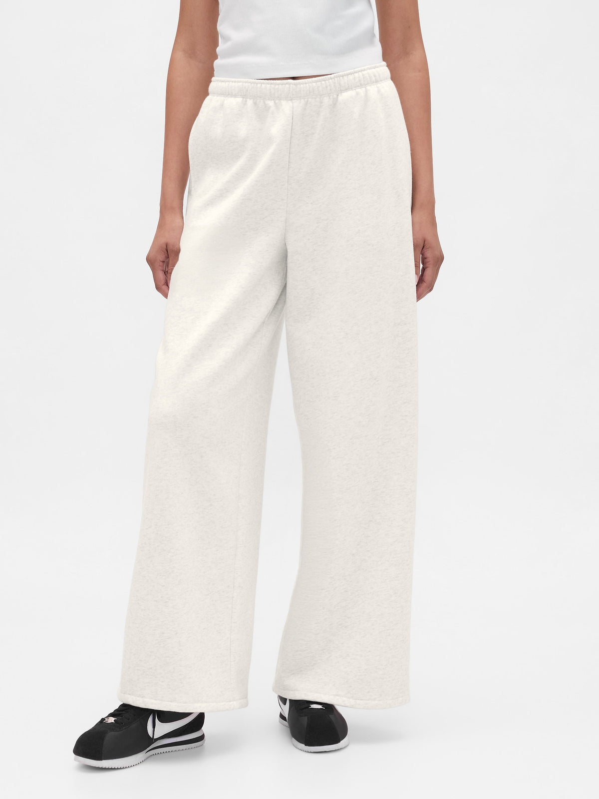 Kırık Beyaz Vintagesoft Wide-leg Baggy Eşofman Altı