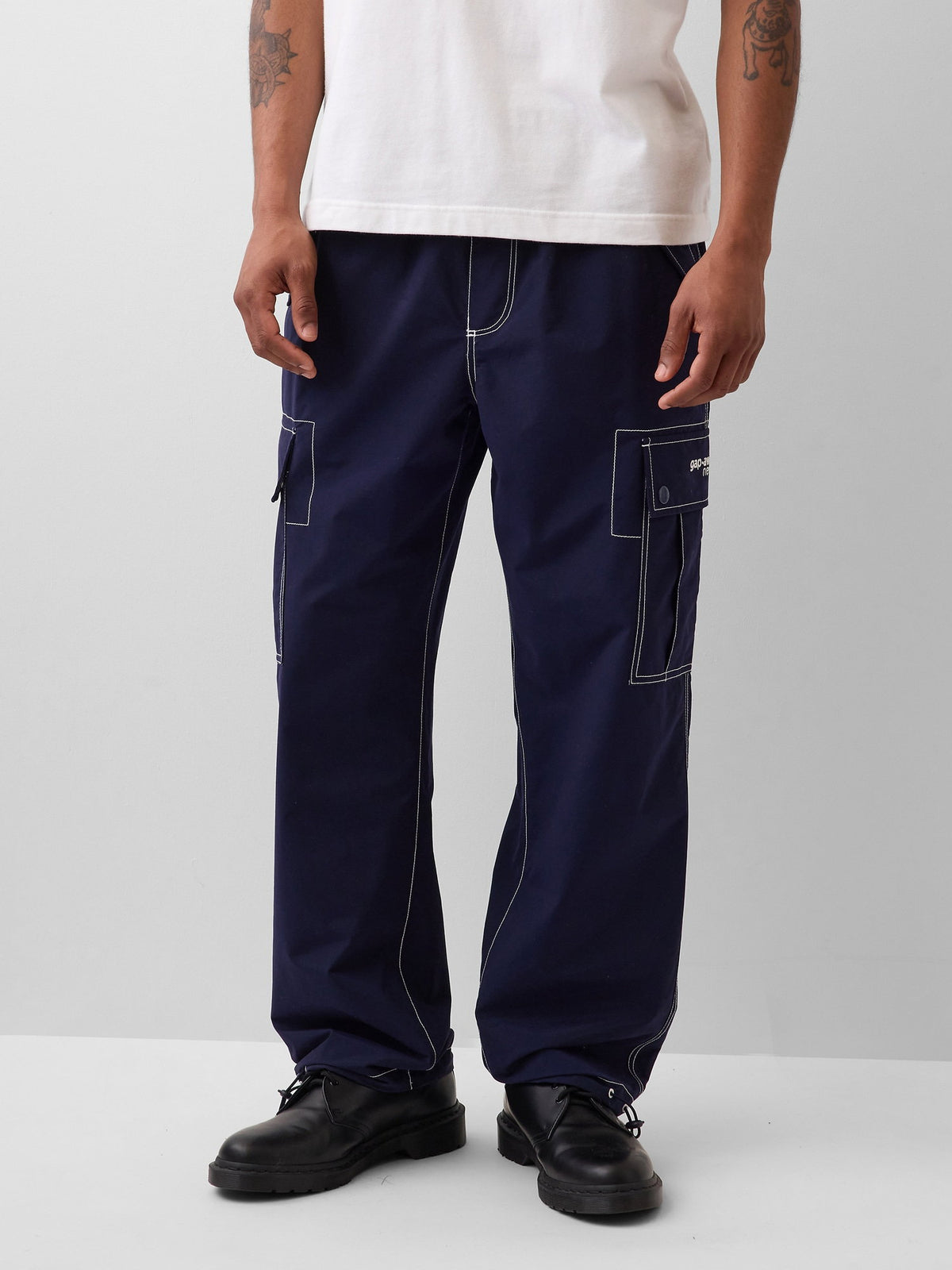 Lacivert Gap × Awake Ny Kargo Baggy Jogger Eşofman Altı