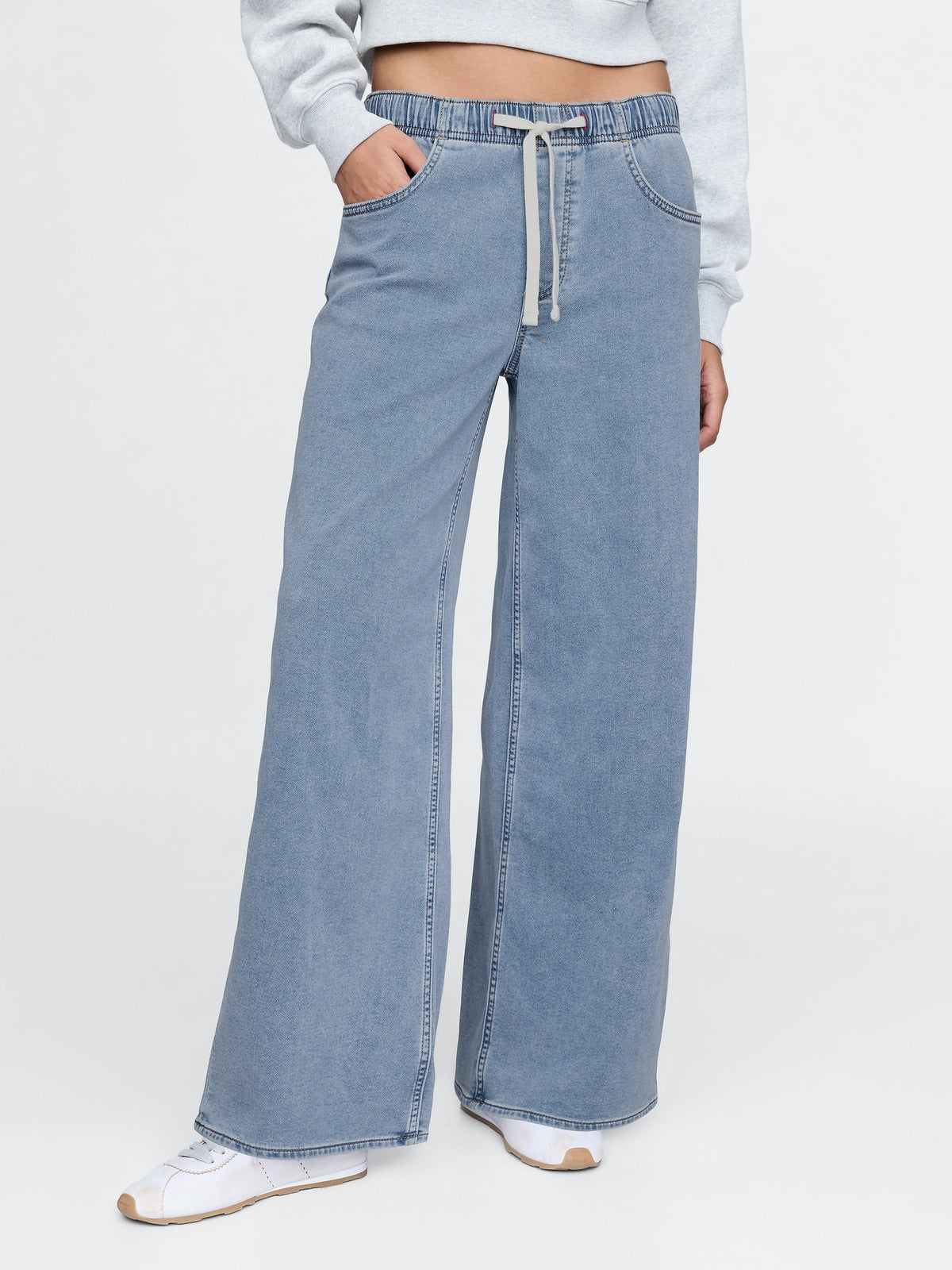 Mavi Mid Rise Easy Baggy Jean Pantolon