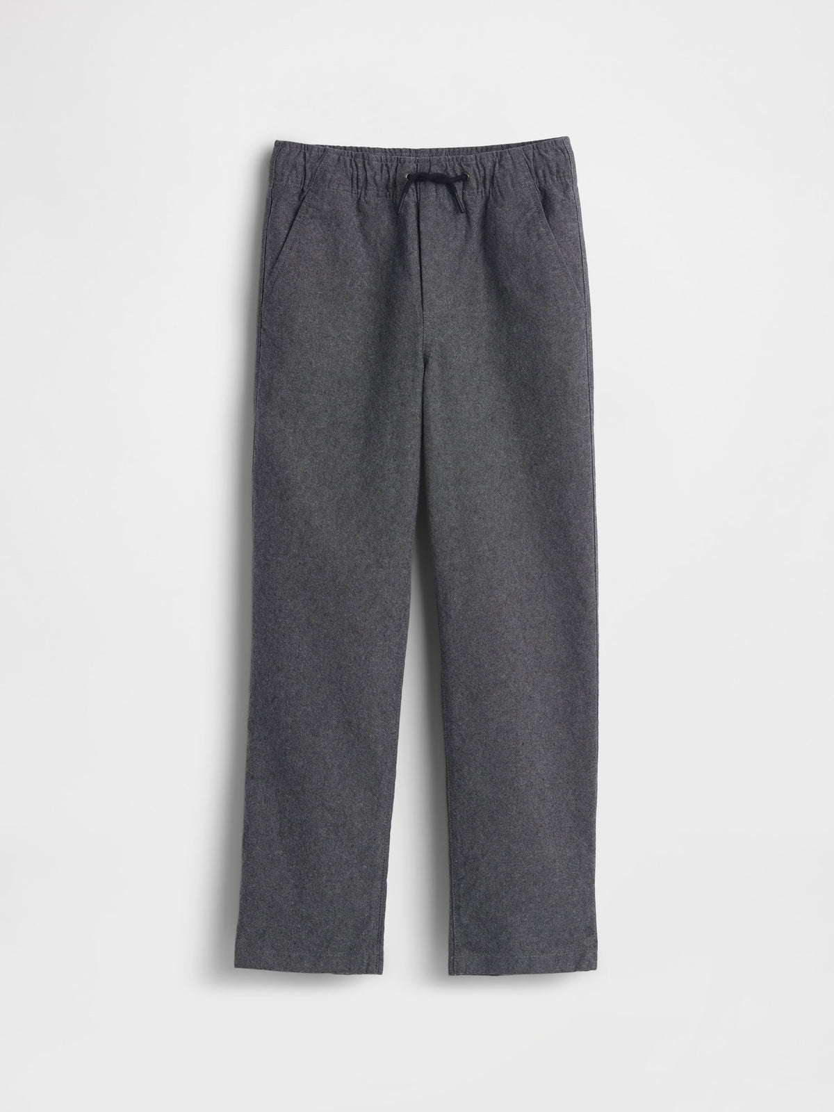 Siyah Keten Karışımı Relaxed Easy Pantolon