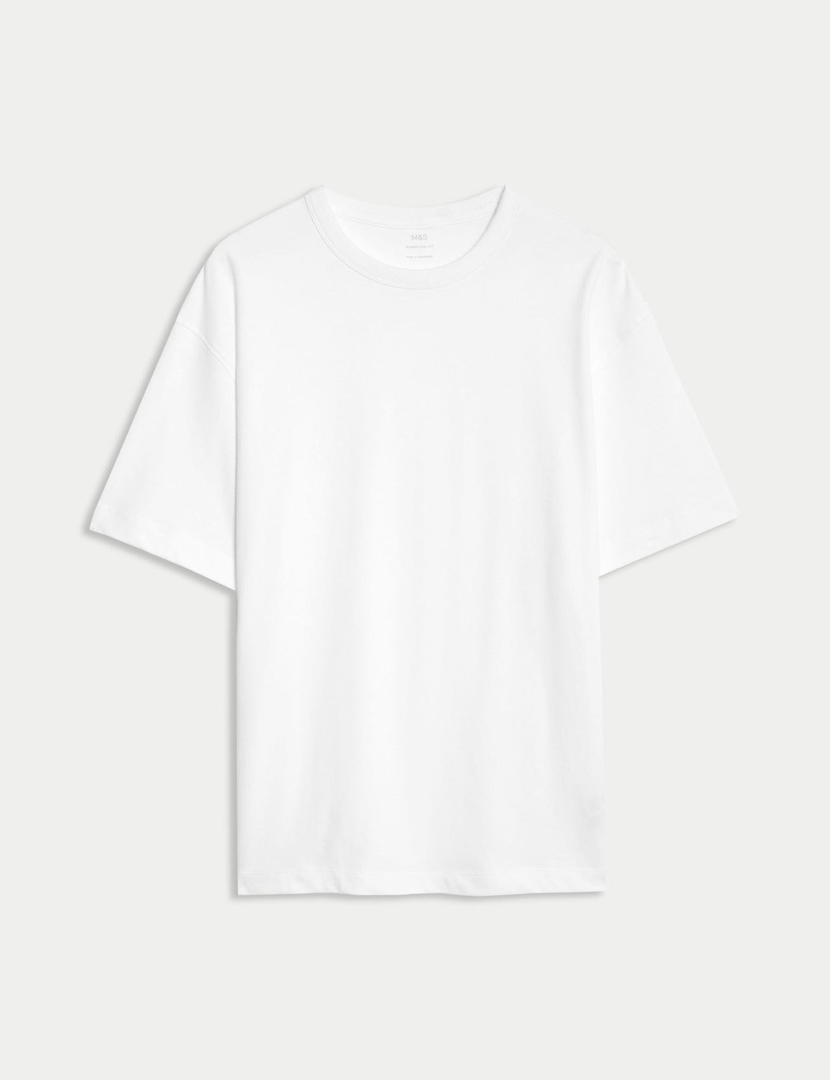 Saf Pamuklu Kısa Kollu Oversize T-shirt
