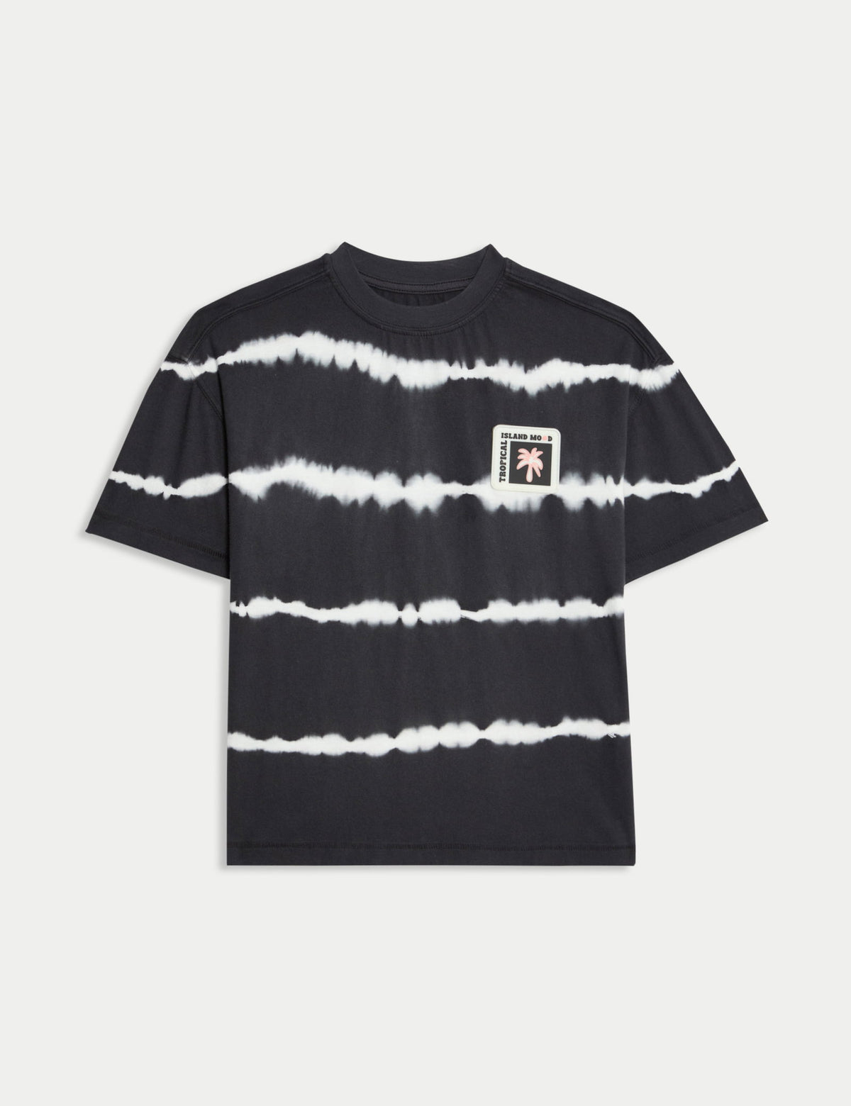 Saf Pamuklu Çizgili Batik T-shirt (2–16 Yaş)