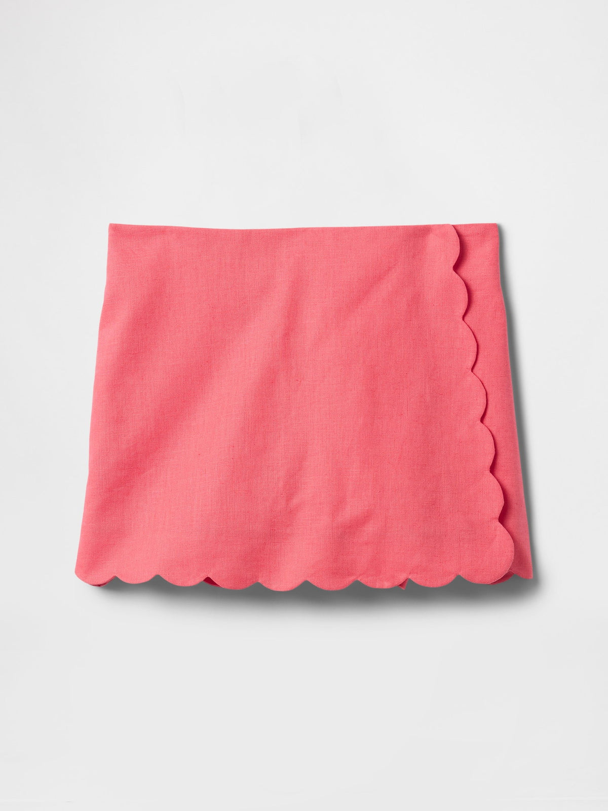 Pembe Keten Pamuk Karışımlı Şort