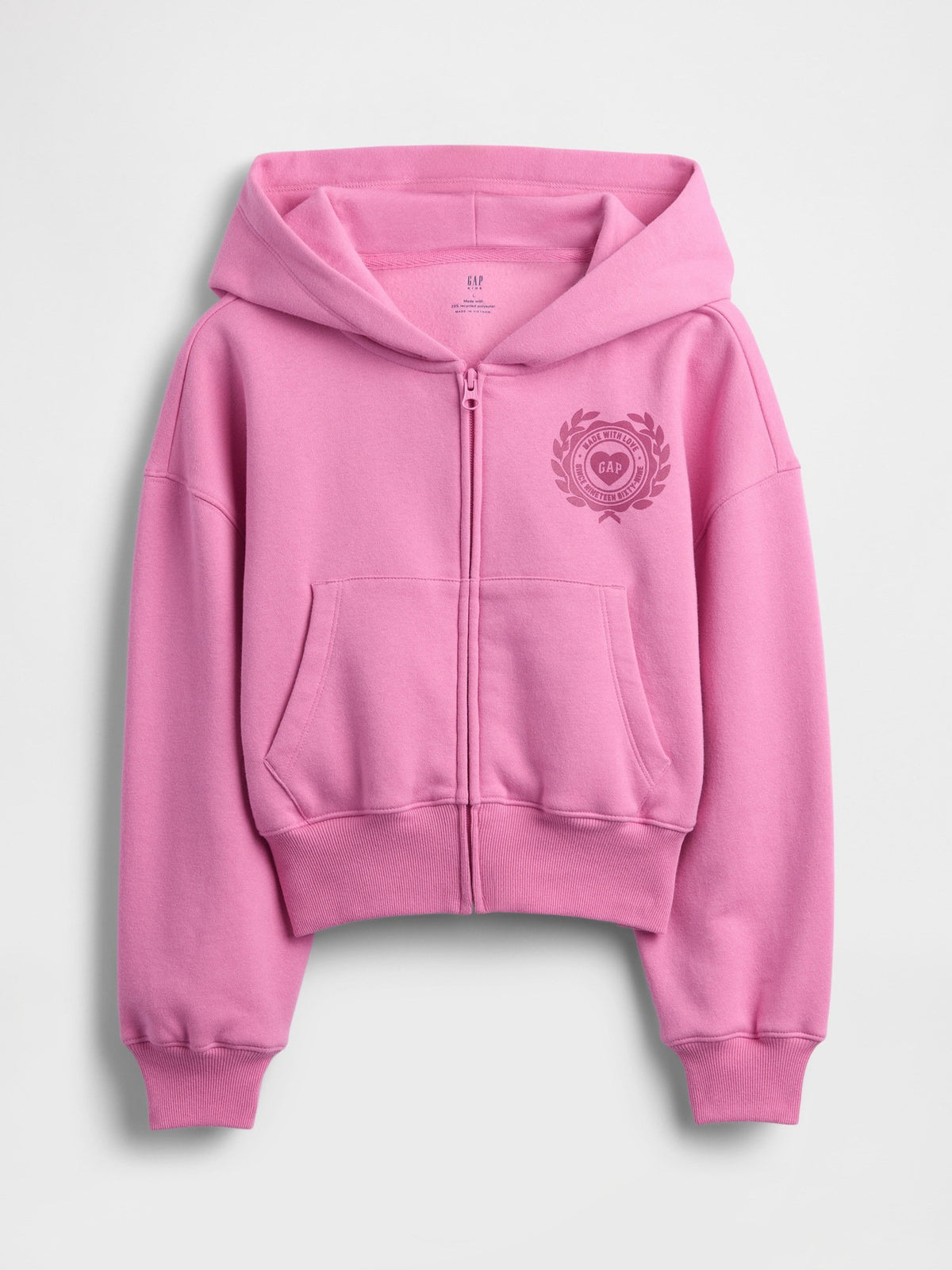 Pembe Vintagesoft Fermuarlı Sweatshirt