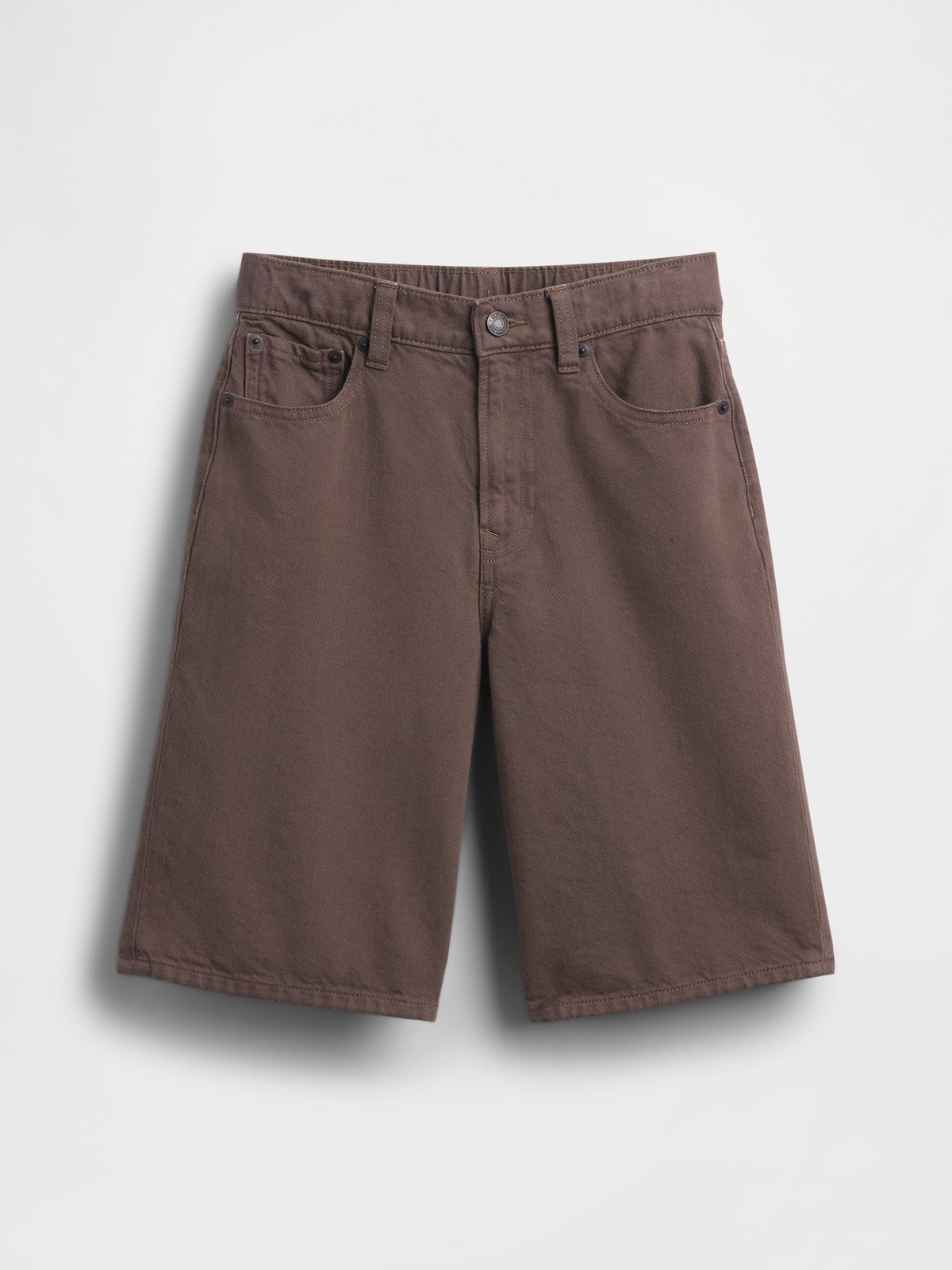 Kahverengi Kids Baggy Denim Şortlar
