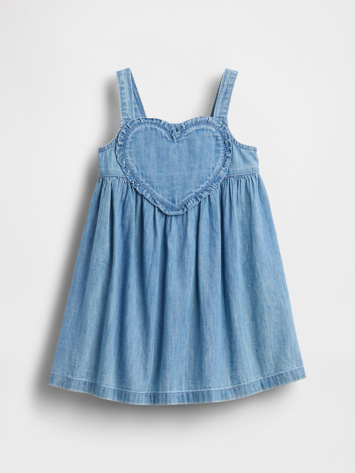 Mavi Denim Kalp Askılı Elbise