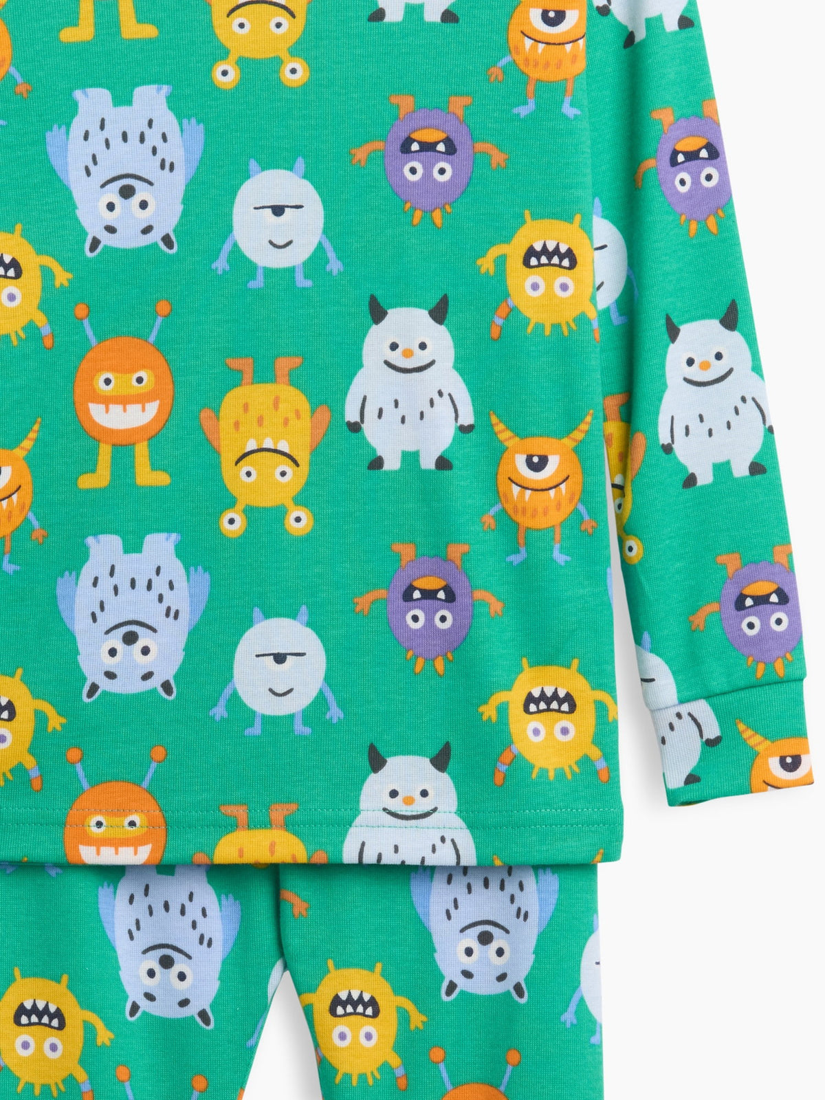 Yeşil Halloween Baskılı Pijama Takımı