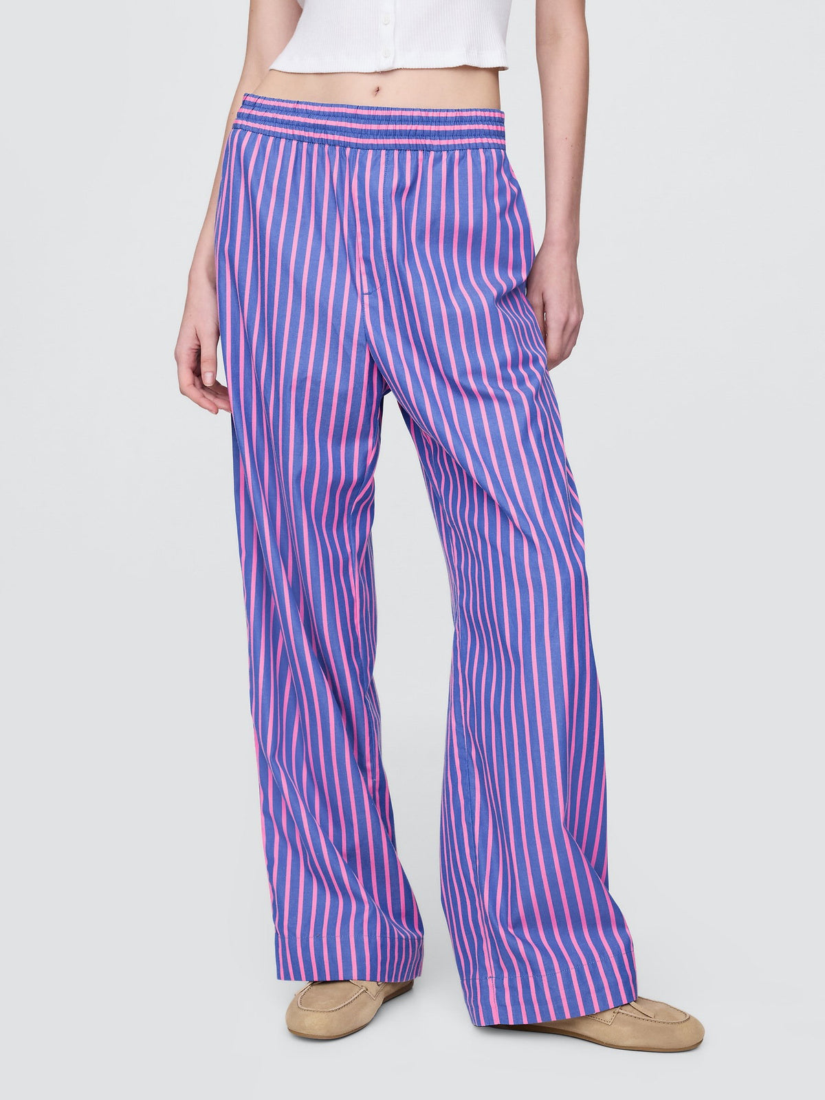 Mavi %100 Organik Pamuk Poplin Easy Wide-leg Pantolon