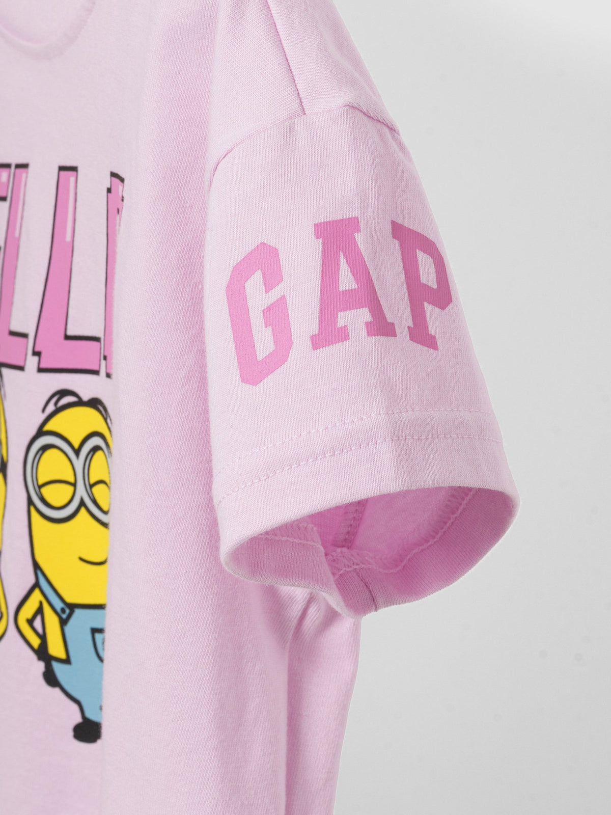 Açık Pembe Minyonlar Grafik Baskılı T-shirt