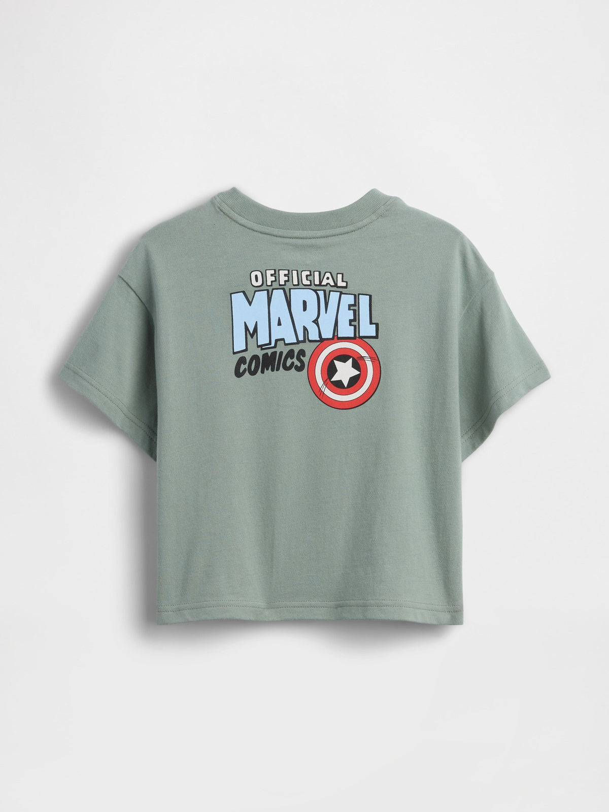 Yeşil Marvel Oversized Grafik Baskılı T-shirt