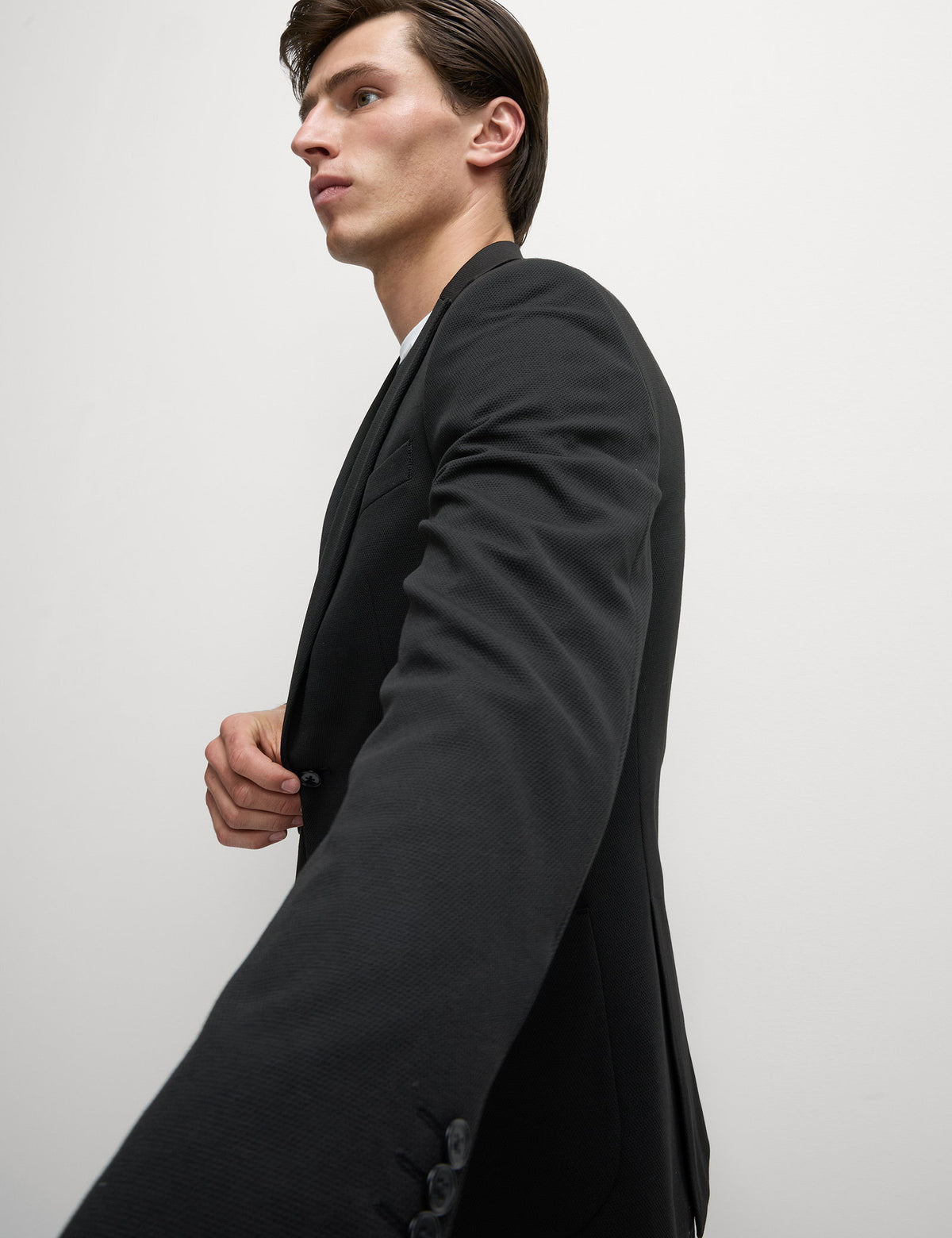 Tailored Fit Jersey Dokulu Blazer Ceket