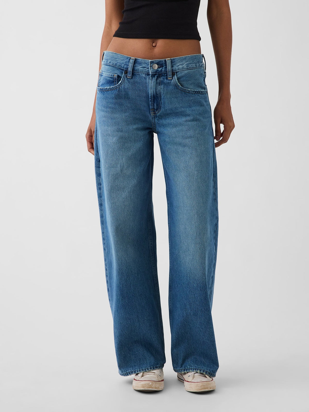 Açık Mavi The Hailey Low Rise Loose Jean Pantolon