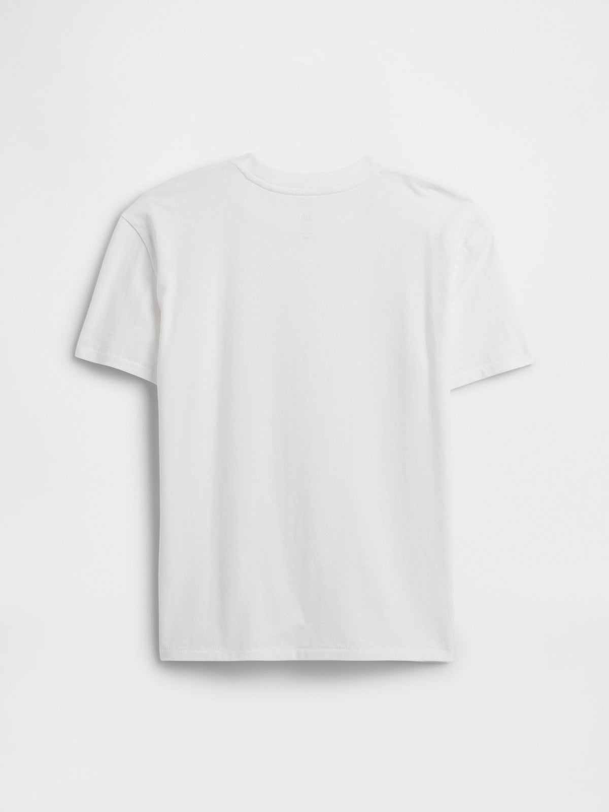 Beyaz Bisiklet Yaka T-shirt