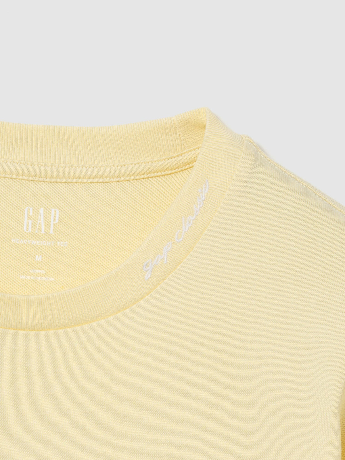 Sarı Heavyweight Gap Logo Relaxed Crop T-shirt