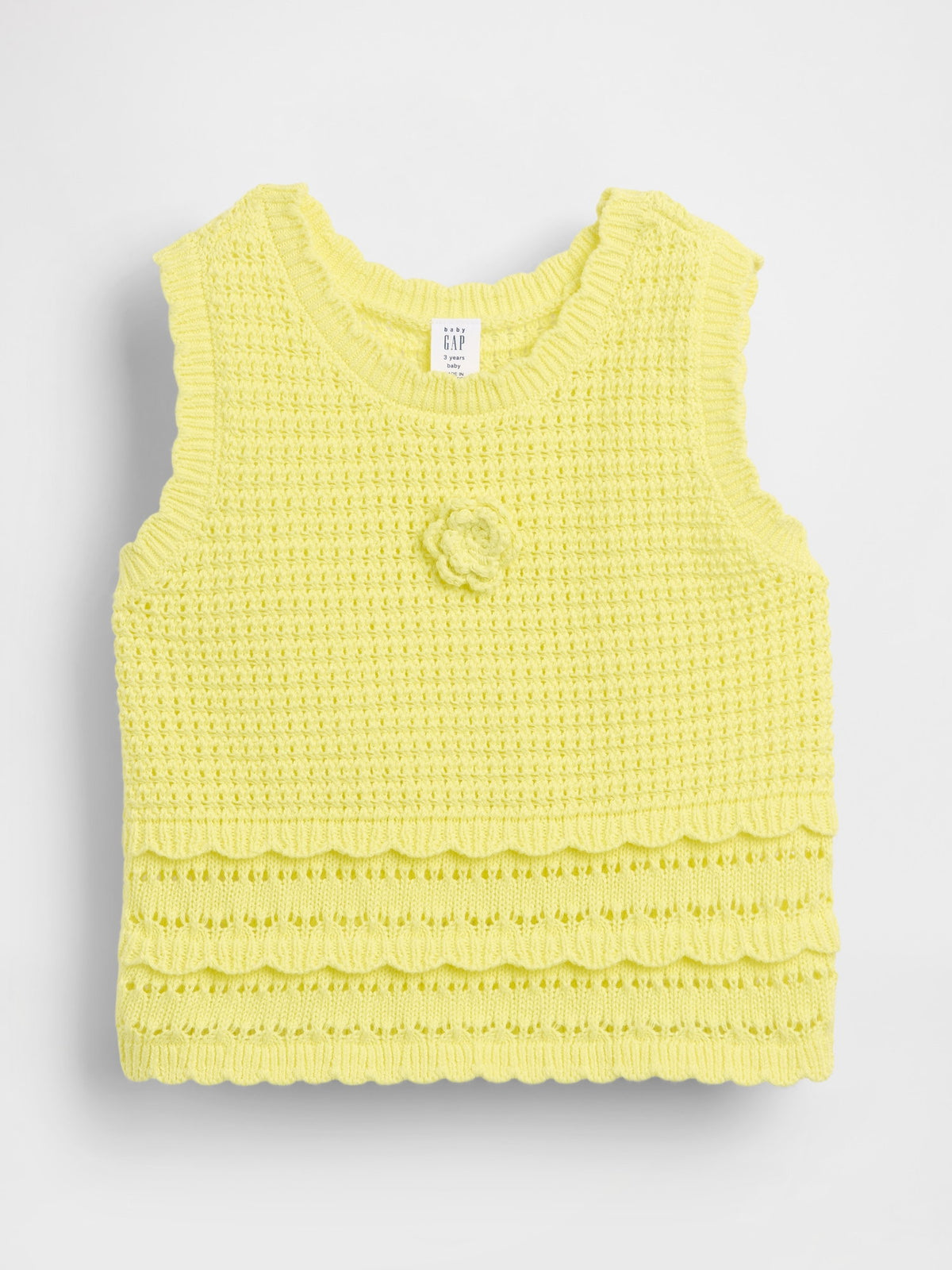 Sarı Crochet Askılı Üst