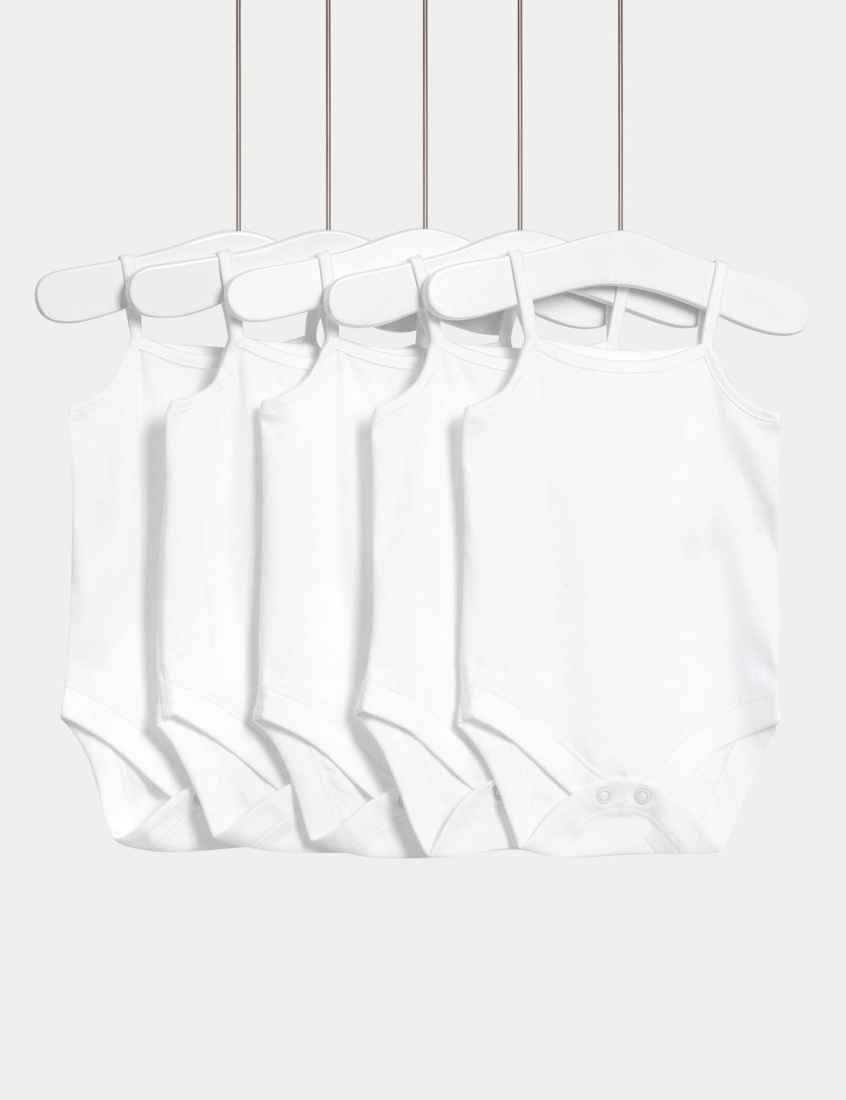 Saf Pamuklu 5'li Askılı Bodysuit (0-3 Yaş)