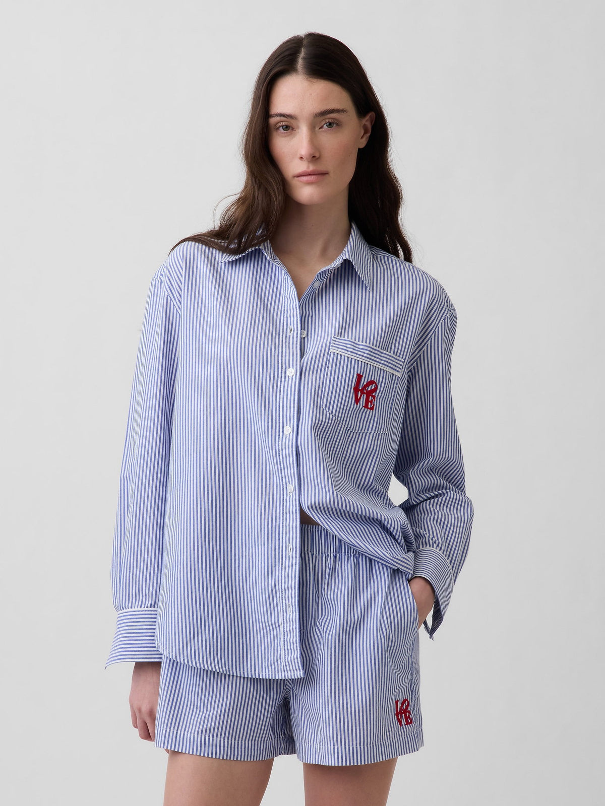 Mavi Robert Indiana Love Poplin Pijama Üstü