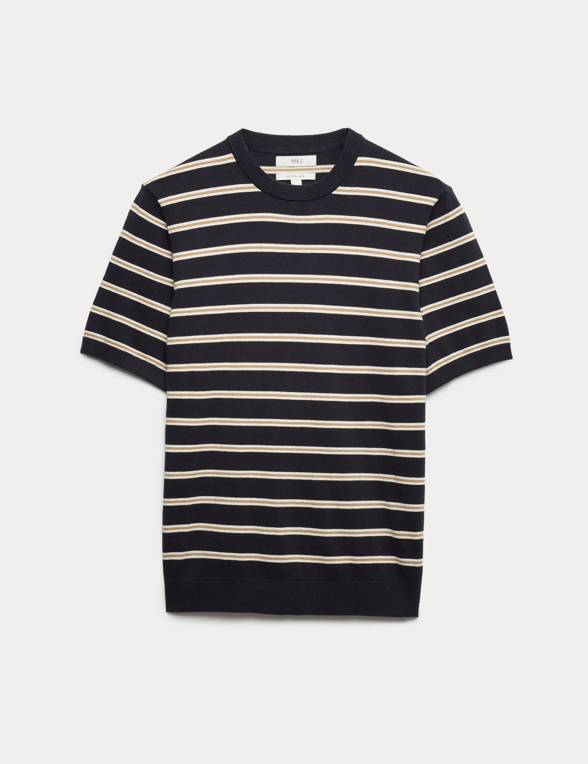 Pamuk Karışımlı Çizgili T-shirt