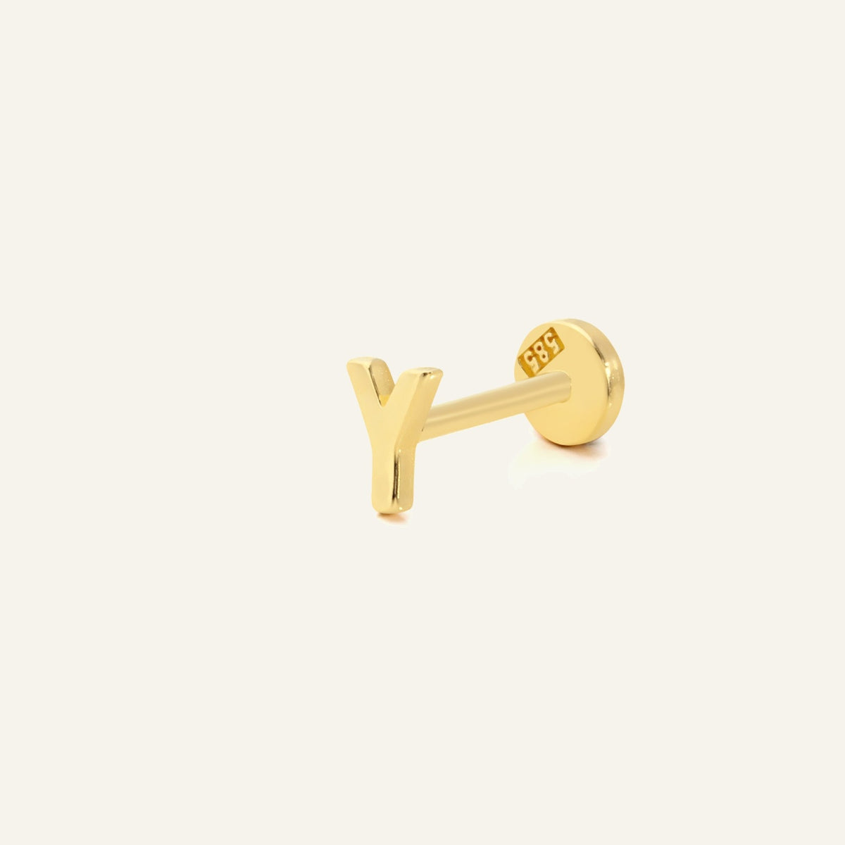Y Harf Altın Kulak Piercing