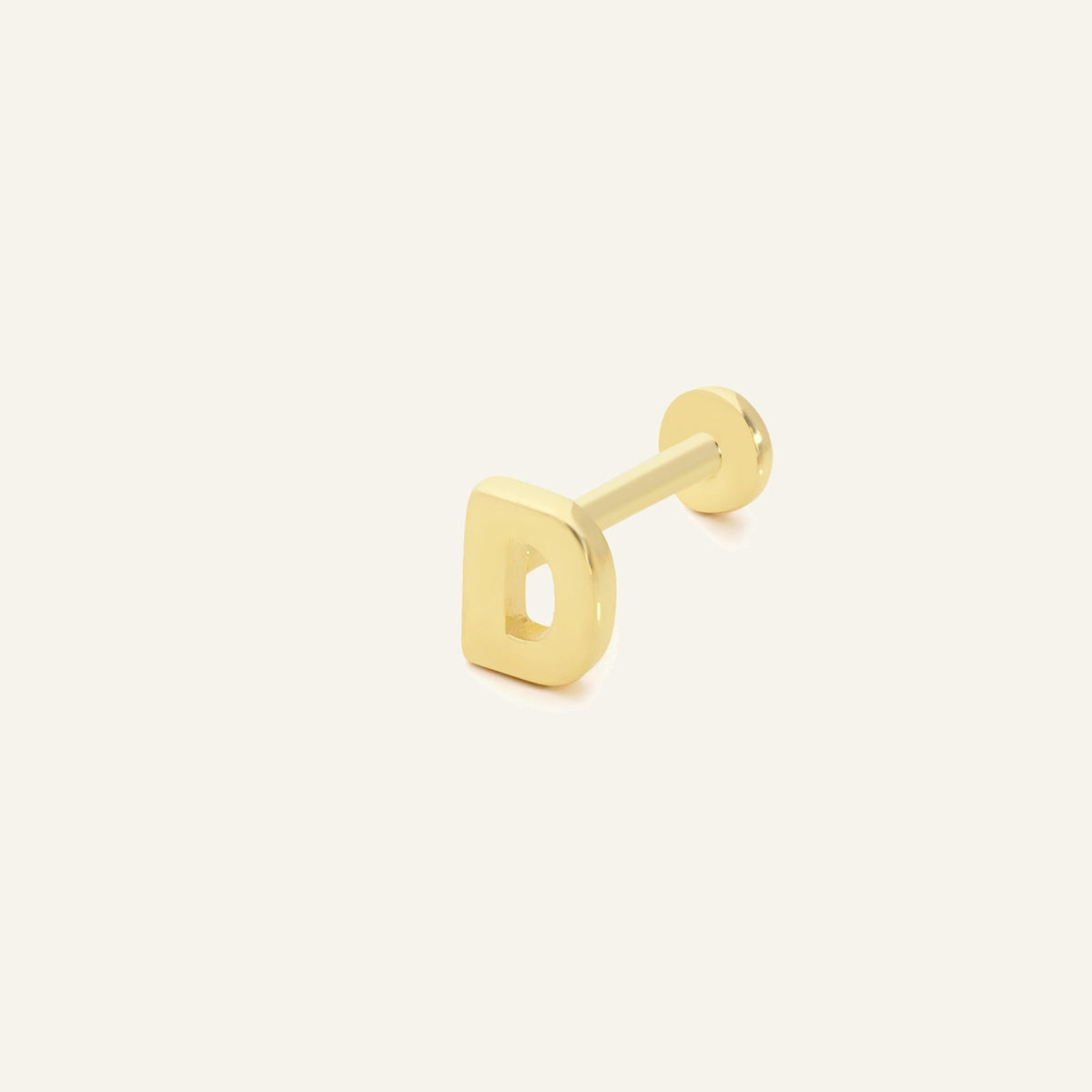 D Harf Altın Kulak Piercing
