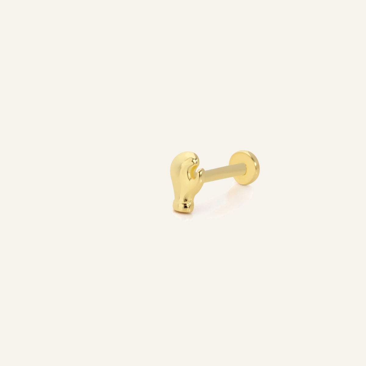 Boks Eldiveni Figürlü Altın Kulak Piercing