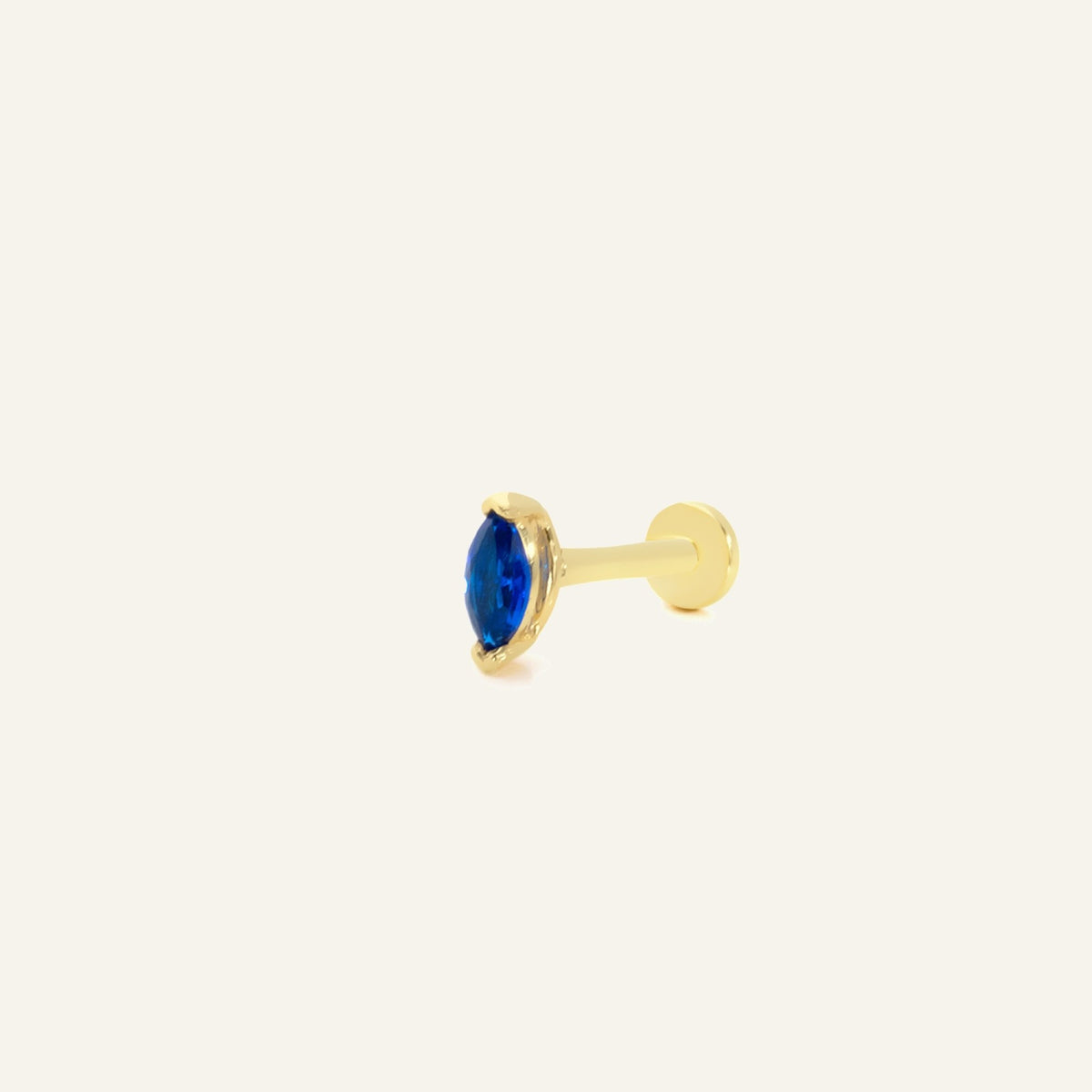 Senariva Blue Altın Kulak Piercing