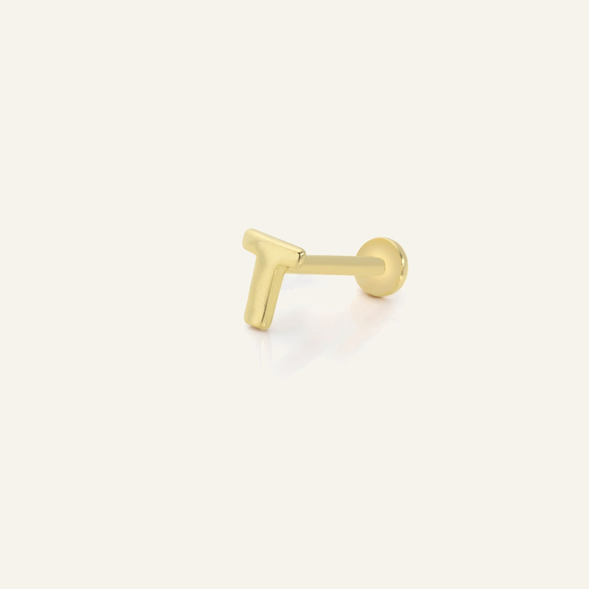 T Harf Altın Kulak Piercing
