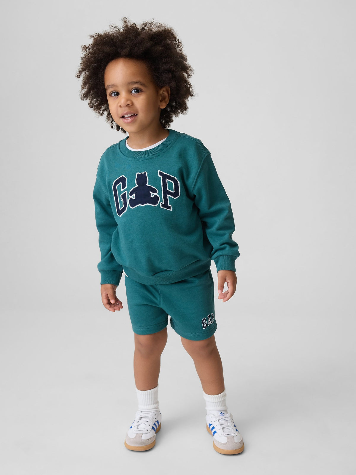 Yeşil Vintagesoft Fransız Havlu Kumaş Bear Logo Sweat Seti
