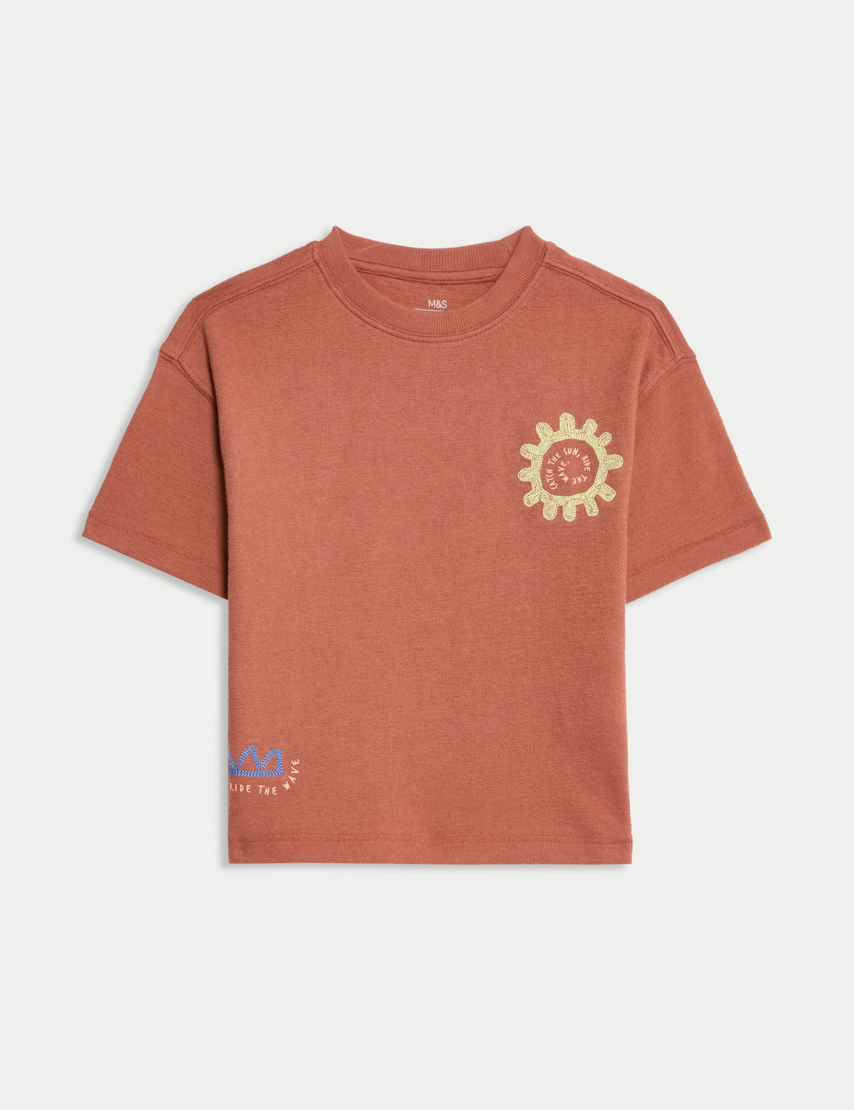 Saf Pamuklu Nakışlı T-shirt (2–8 Yaş)