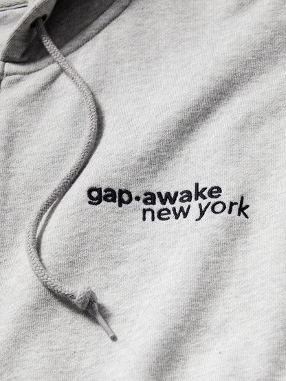 Açık Gri Gap × Awake Ny Heavyweight Oversized Logo Fermuarlı Sweatshirt