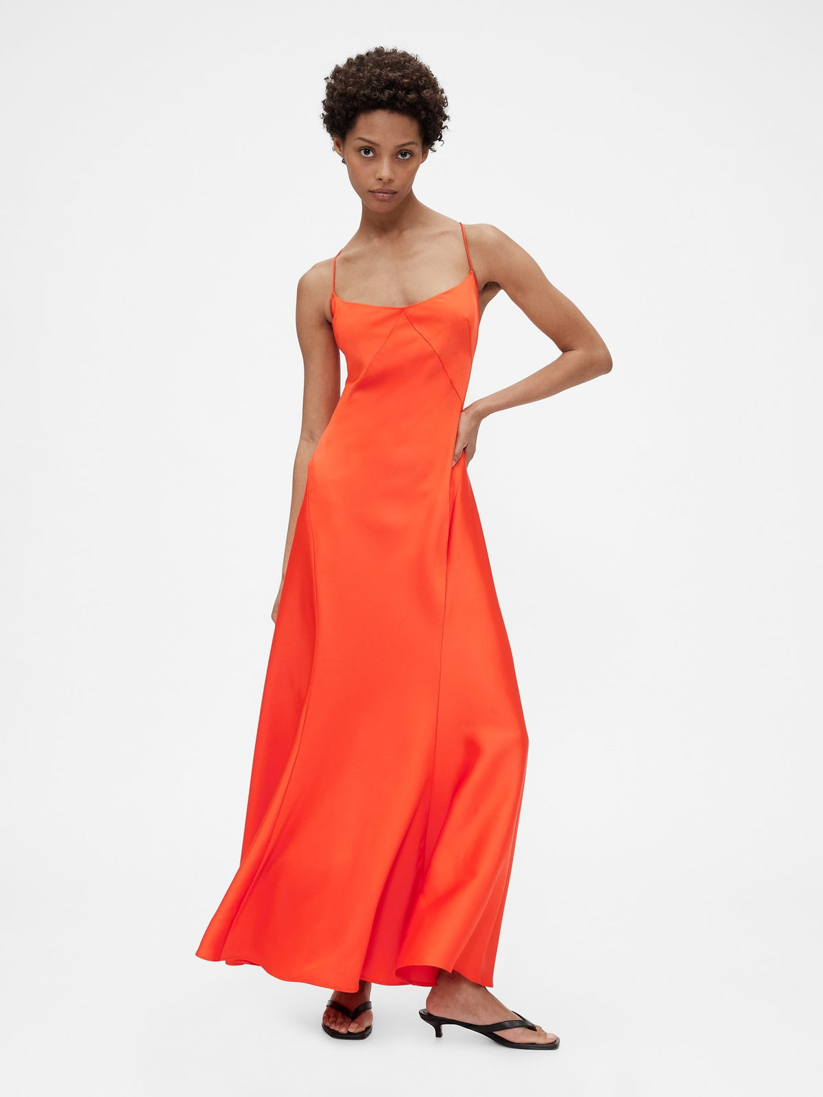 Turuncu Gapstudio Saten Slip Elbise