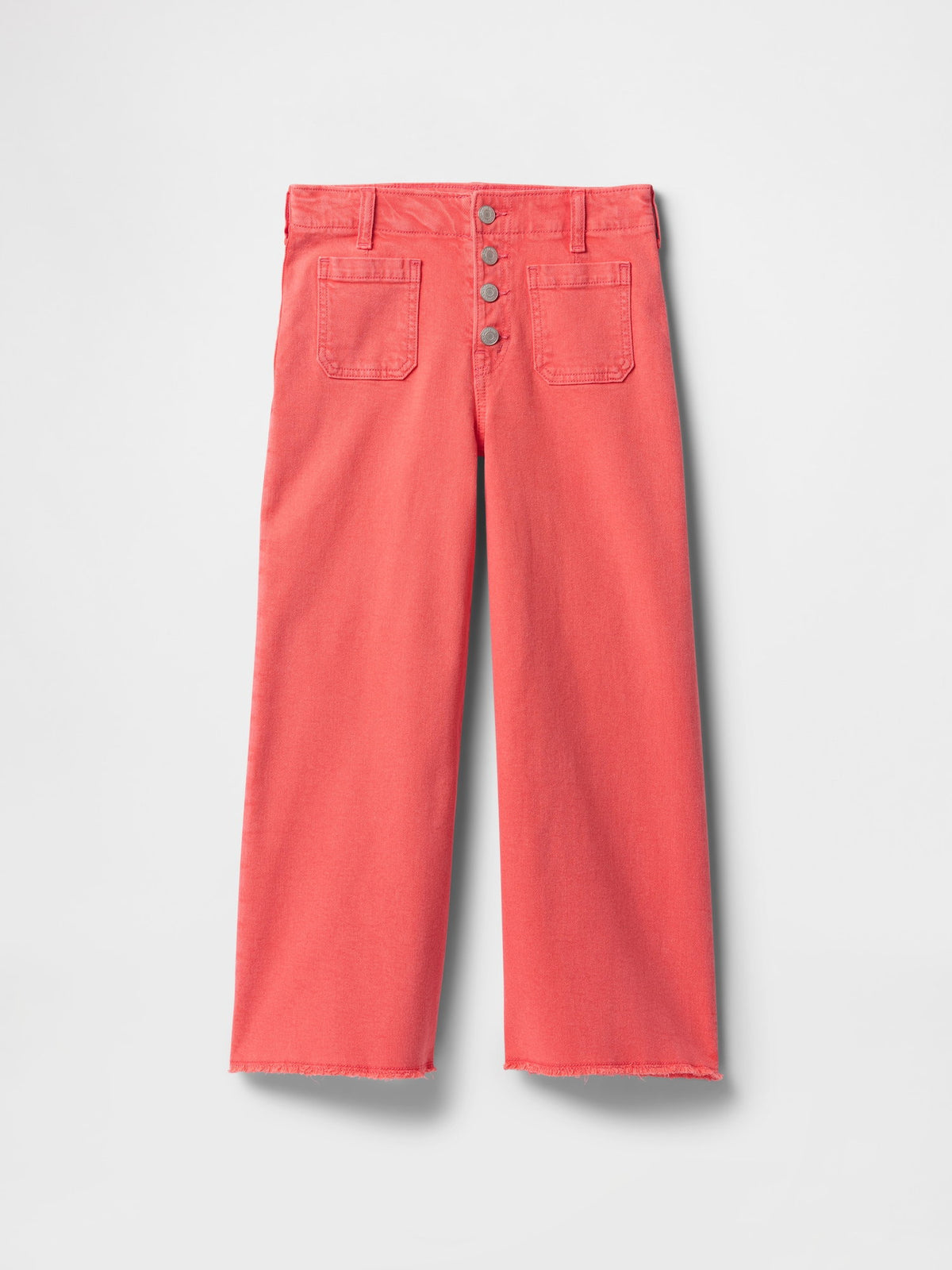 Kırmızı High Rise Stride Wide-leg Jean Pantolon