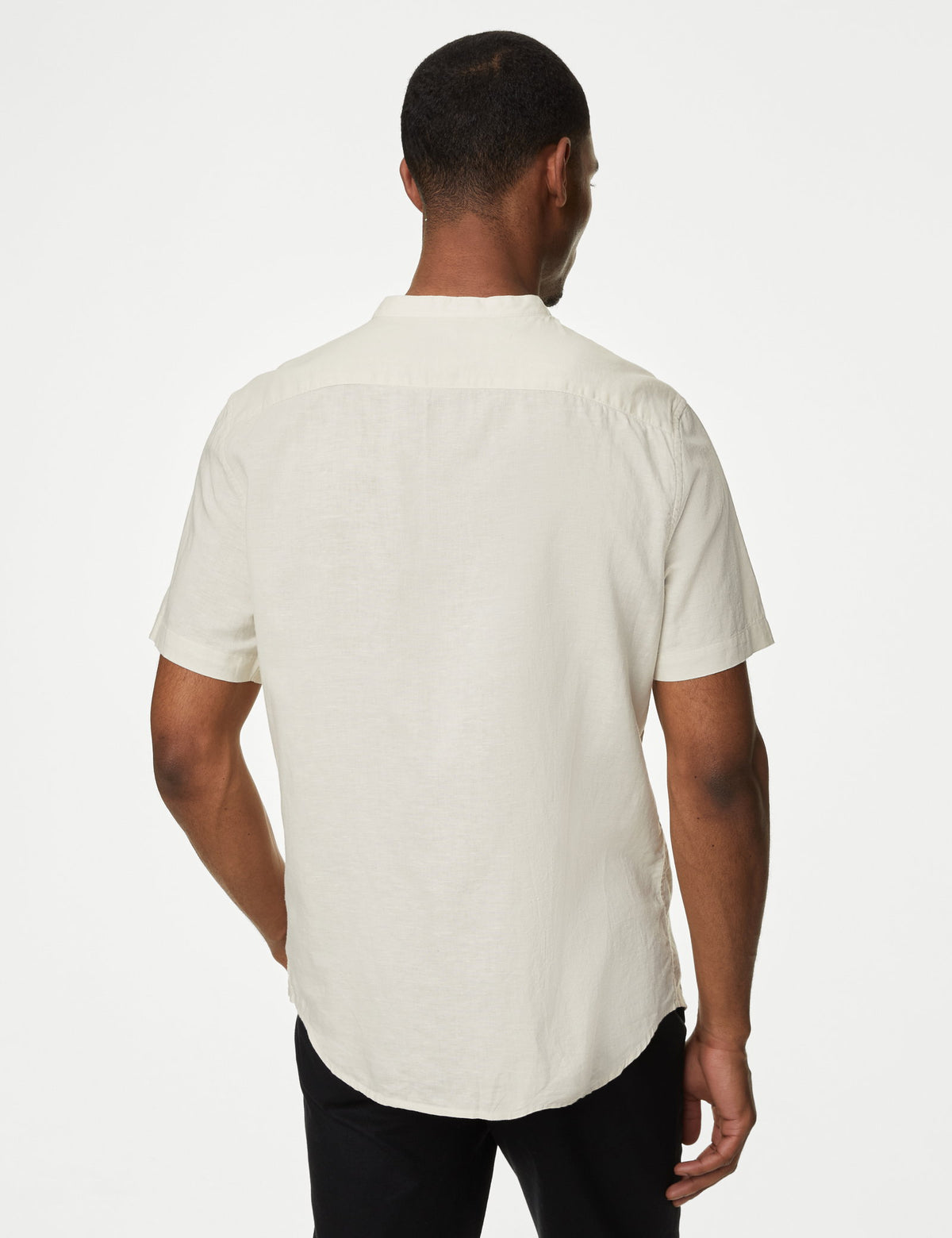 Regular Fit Kısa Kollu Keten Gömlek