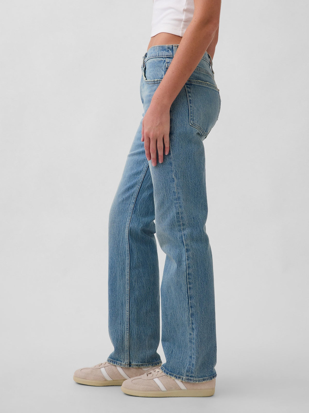Mavi Mid Rise Relaxed Straight Jean Pantolon