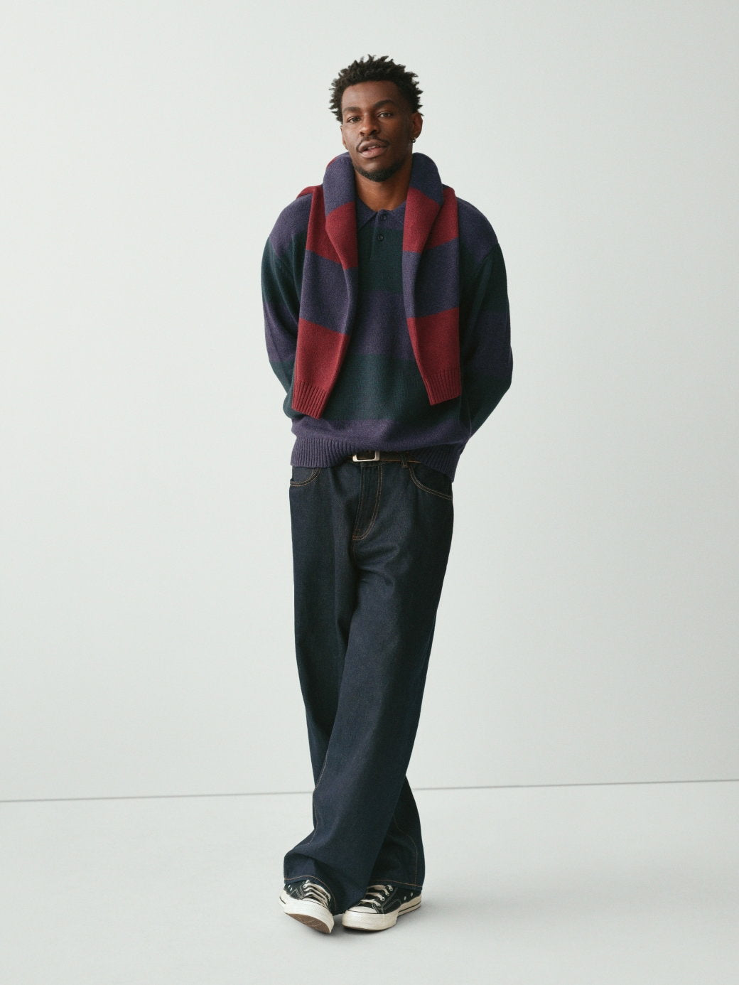 Koyu Mavi Extra Baggy Jean Pantolon