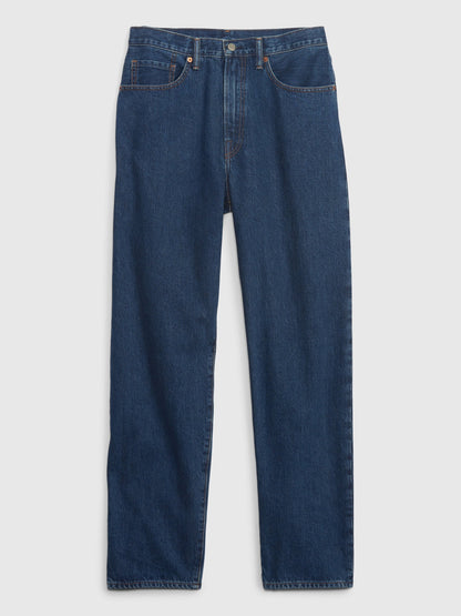 Lacivert Baggy Jean Pantolon