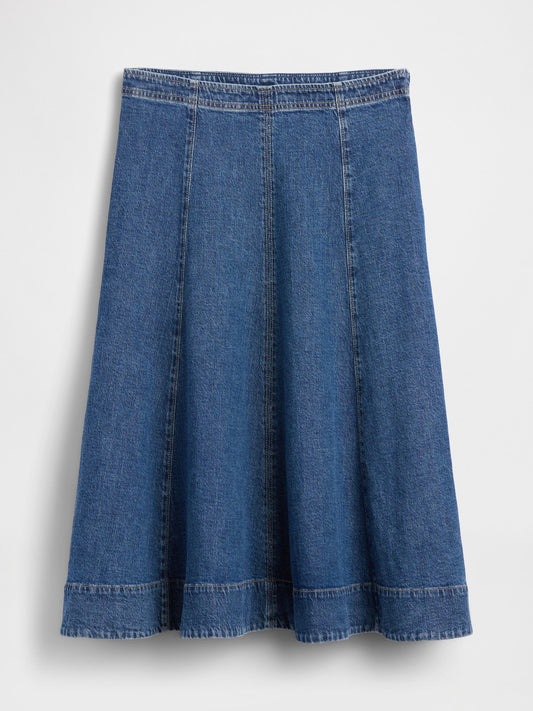 Mavi Denim Midi Tulip Etek