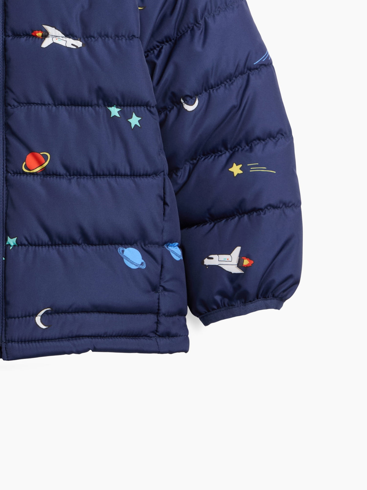 Koyu Mavi Puffer Şişme Mont