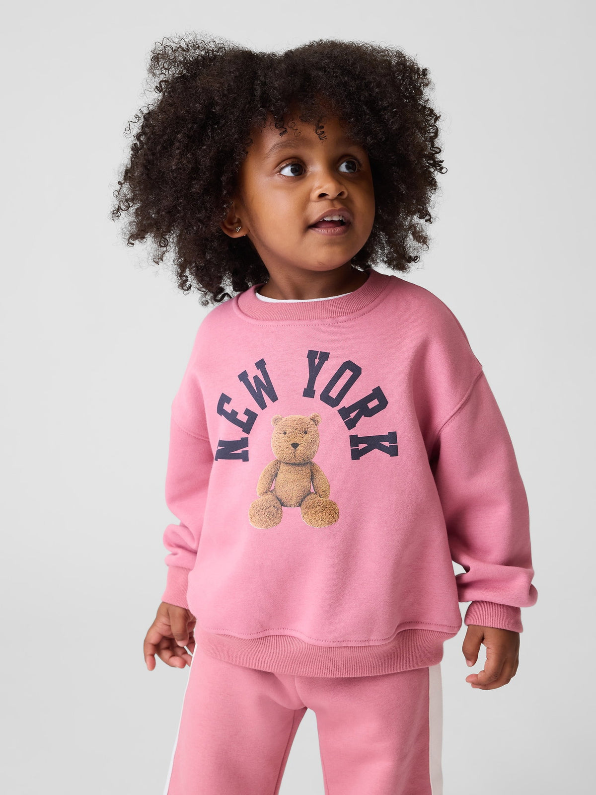 Pembe Vintagesoft Grafik Baskılı Sweatshirt