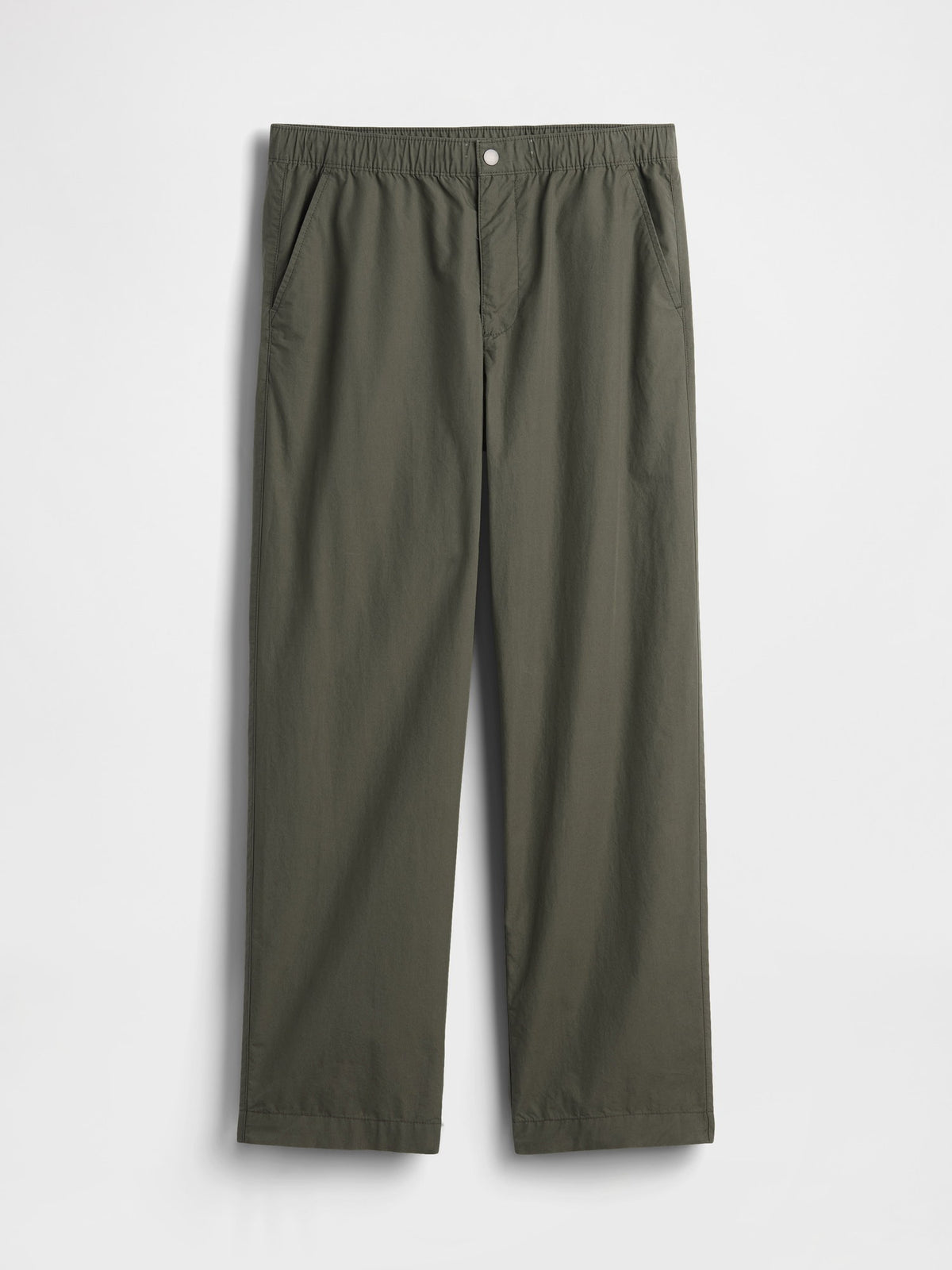Haki Poplin '90s Loose Pantolon